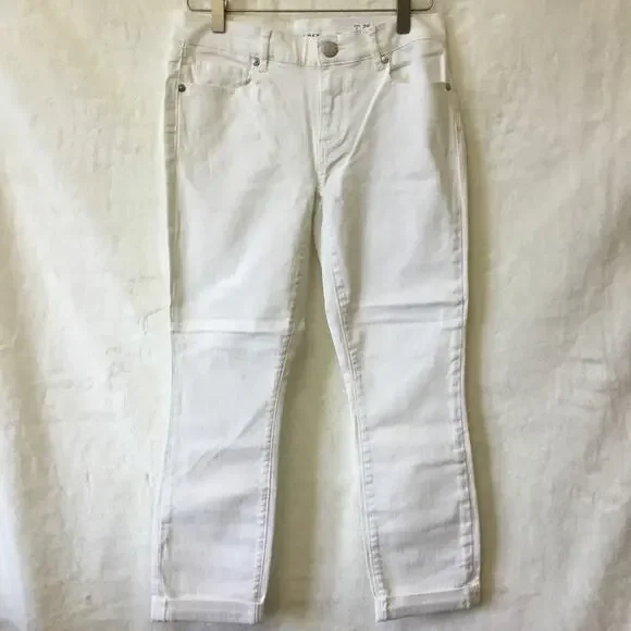 LOFT White Skinny Crop Jeans with Stretch - Picture 4 of 8